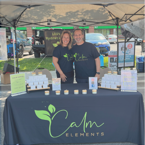 Calm Elements Team at a Market